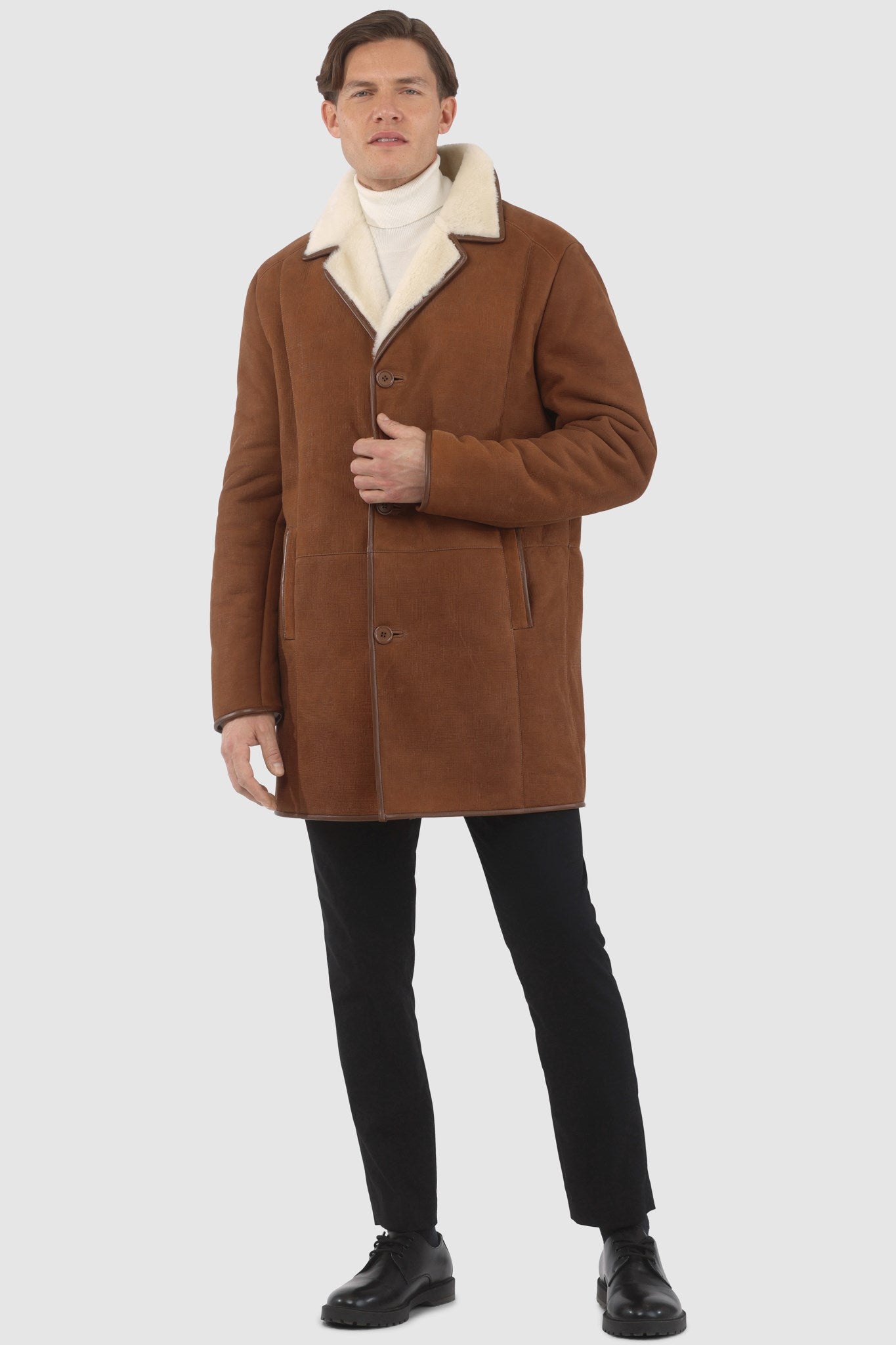 #Color_COGNAC PATTERN/WHITE